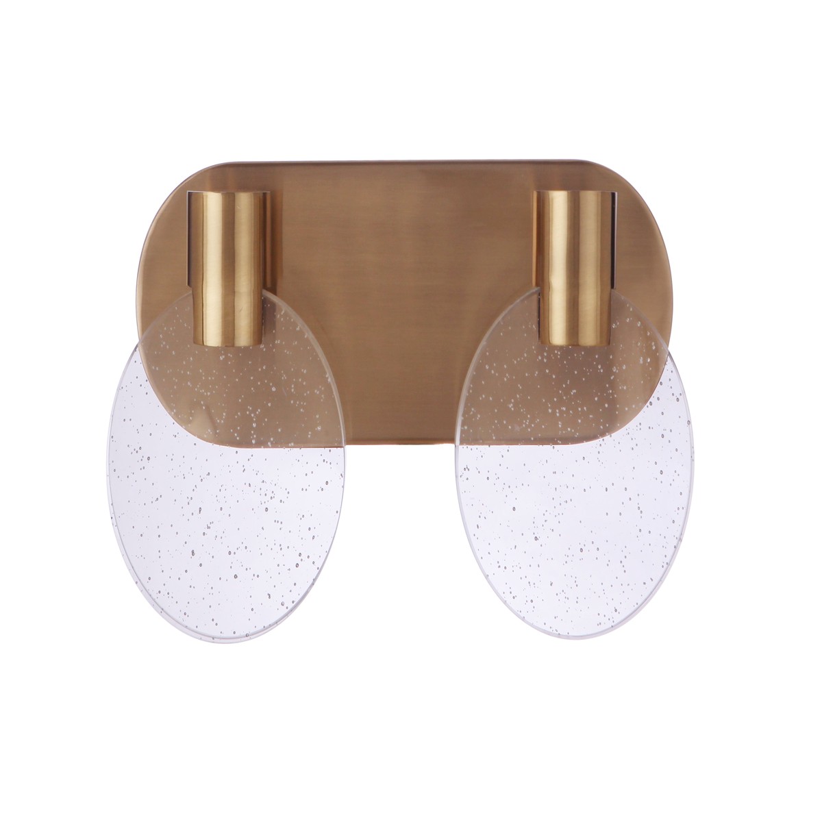 15114SB-LED – Glisten 2 Light 13.5″ Wide LED Vanity Light – Satin Brass
