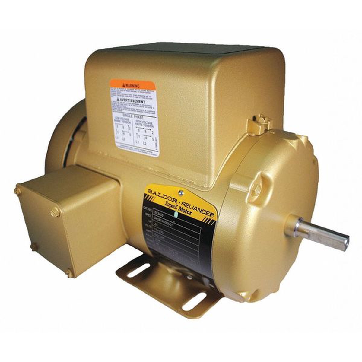 Capacitor-Start General Purpose Motor, 1/4 HP, 115/230V AC Voltage, 48 Frame, 1,745 Nameplate RPM