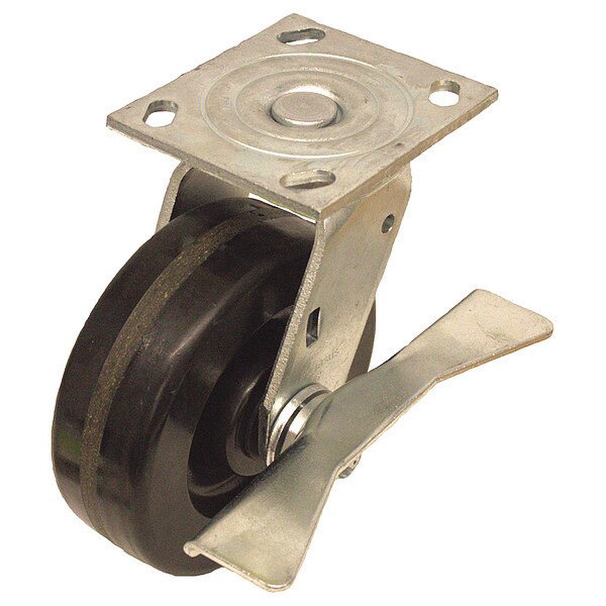 NSF-Listed Plate Caster, 1200 lb. Ld Rating, Roller