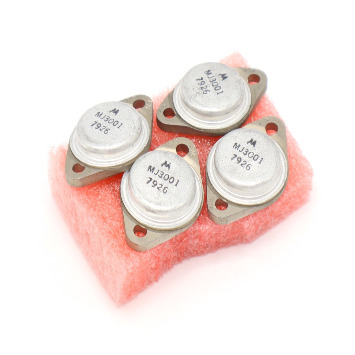 Motorola MJ3001 Vintage Darlington Transistors, 4 Piece Lot