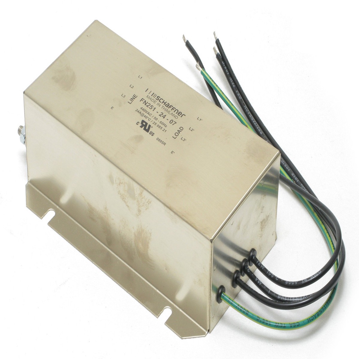 Schaffner FN251-24-07 Line Filter for Motor Drives, 440VAC, 24 Amp